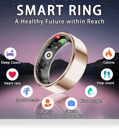 Smart Ring with Health Tracking, Sleep Monitor, Fitness Tracker — Smart Rings, Amwentu