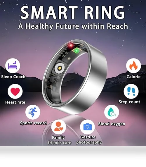 Smart Ring with Heart Rate, Sleep, and Fitness Tracking — Smart Rings, Amwentu