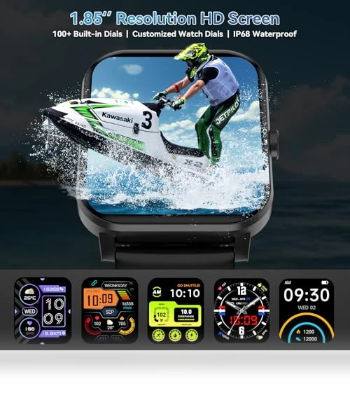 1.85" HD Smartwatch with Bluetooth Calls, Fitness Tracker — Smartwatches, Jacoosa