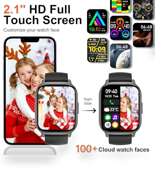 2.1" Smart Watch with Heart Rate Monitor, 120+ Sport Modes, IP68 Waterproof — Smartwatches, BP Doctor