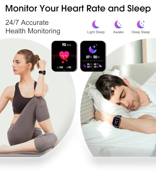 2.1" Smart Watch with Heart Rate Monitor, 120+ Sport Modes, IP68 Waterproof — Smartwatches, BP Doctor