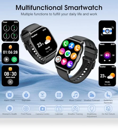 2.1" Smart Watch with Heart Rate Monitor, 120+ Sport Modes, IP68 Waterproof — Smartwatches, BP Doctor