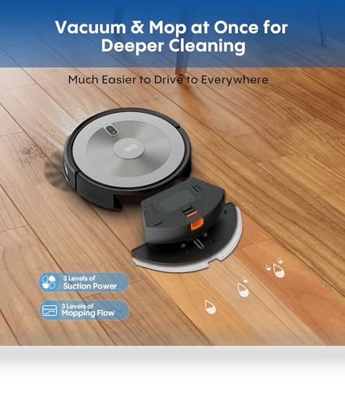2-in-1 Robot Vacuum and Mop Combo with Smart Navigation — Smart Cleaning Robots, AZQQ