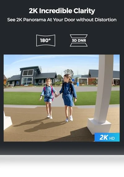 2K Video Doorbell WiFi Camera - Outdoor Security, Smart Detection, Local Storage — Cameras & Monitors, Reolink