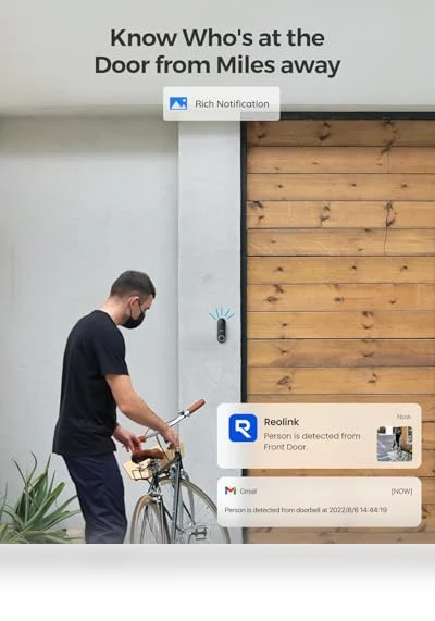 2K Video Doorbell WiFi Camera - Outdoor Security, Smart Detection, Local Storage — Cameras & Monitors, Reolink