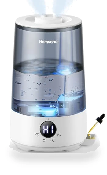 3.6 L Cool Mist Humidifier with Oil Diffuser and 7 Color Light — Air Moisturizers, Homvana