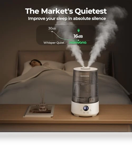 3.6 L Cool Mist Humidifier with Oil Diffuser and 7 Color Light — Air Moisturizers, Homvana