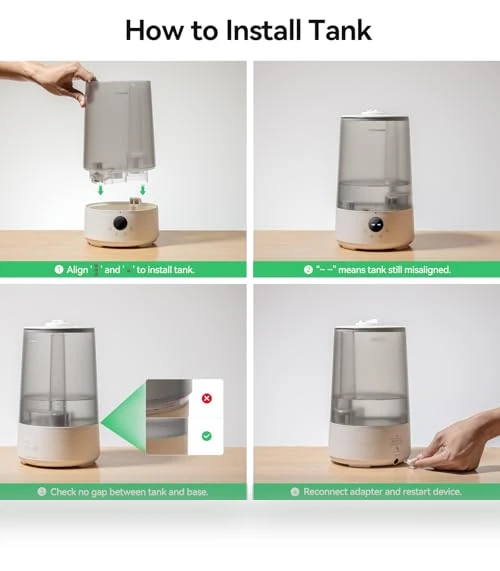 3.6 L Cool Mist Humidifier with Oil Diffuser and 7 Color Light — Air Moisturizers, Homvana