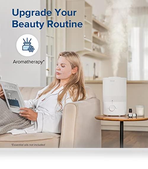 3L Cool Mist Humidifier with Essential Oil Diffuser — Air Moisturizers, LEVOIT
