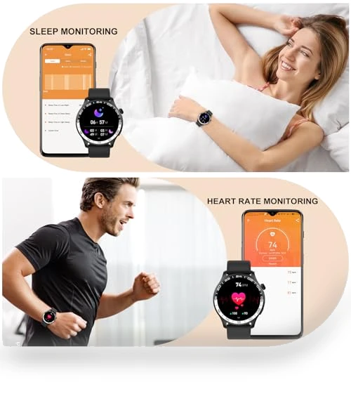 40mm AMOLED Touchscreen Smartwatch with Fitness Tracker — Smartwatches, Fempoin