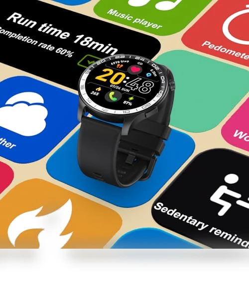 40mm AMOLED Touchscreen Smartwatch with Fitness Tracker — Smartwatches, Fempoin