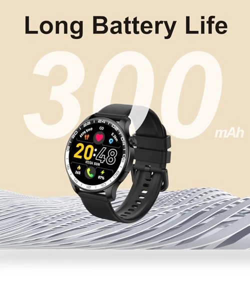 40mm AMOLED Touchscreen Smartwatch with Fitness Tracker — Smartwatches, Fempoin