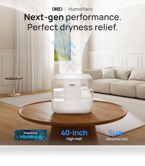 Top Fill 4L Supersized Cool Mist Humidifier — Air Moisturizers, Dreo