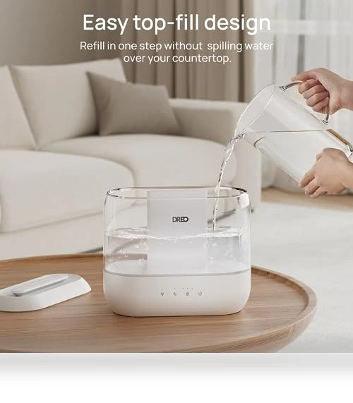 Top Fill 4L Supersized Cool Mist Humidifier — Air Moisturizers, Dreo