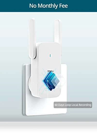 Wireless Doorbell Camera 5MP Ultra HD, No Monthly Fee, Works with Alexa & Google Assistant — Smart Home Security, AOSU