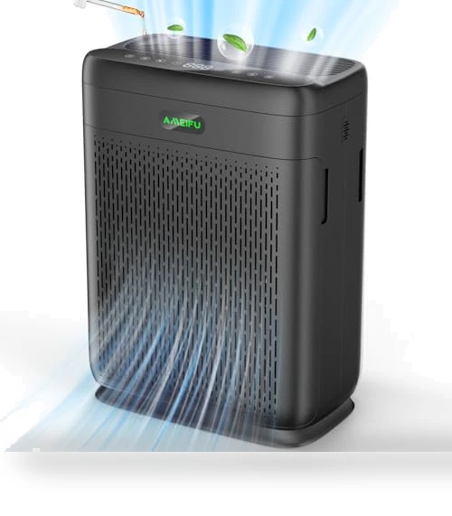 Large Room HEPA Air Purifier with PM 2.5 Display — Electrostatic Air Purifiers, AMEIFU
