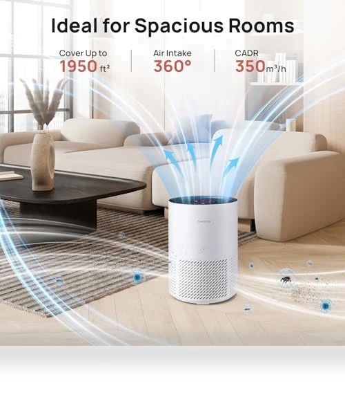 Large Room Air Purifier with Air Quality Sensors — Electrostatic Air Purifiers, CLARSTON