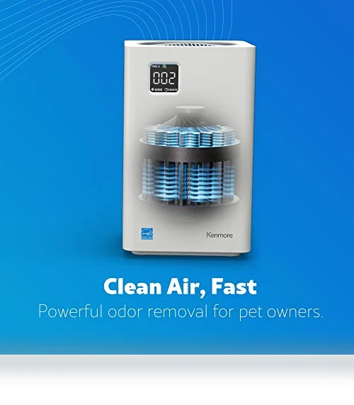 Air Purifier with H13 True HEPA Filter, Covers Up to 1200 Sq.Foot, 24db SilentClean 3-Stage HEPA Filtration System — Air Ionizers, Kenmore