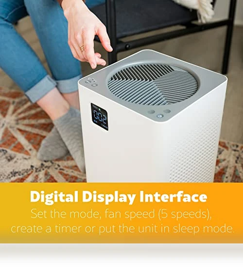 Air Purifier with H13 True HEPA Filter, Covers Up to 1200 Sq.Foot, 24db SilentClean 3-Stage HEPA Filtration System — Air Ionizers, Kenmore