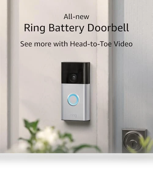 Battery Doorbell with Head-to-Toe Video, Live View, Two-Way Talk, Motion Detection & Alerts — Kits, Ring