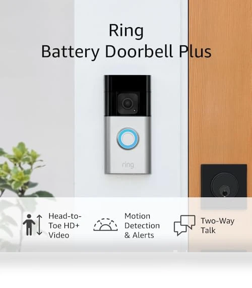 Battery Doorbell Plus with HD+ Video and Two-Way Talk — Kits, Ring