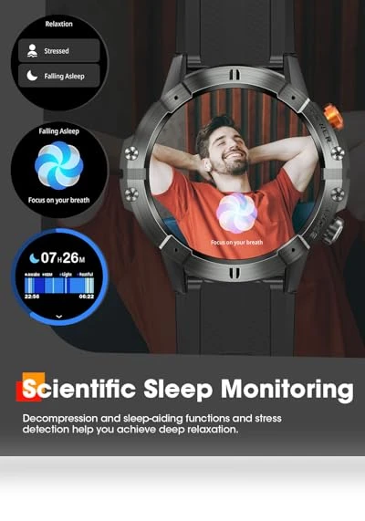 Military Smart Watch with Bluetooth Call, Fitness Tracker — Smartwatches, DEKELIFE