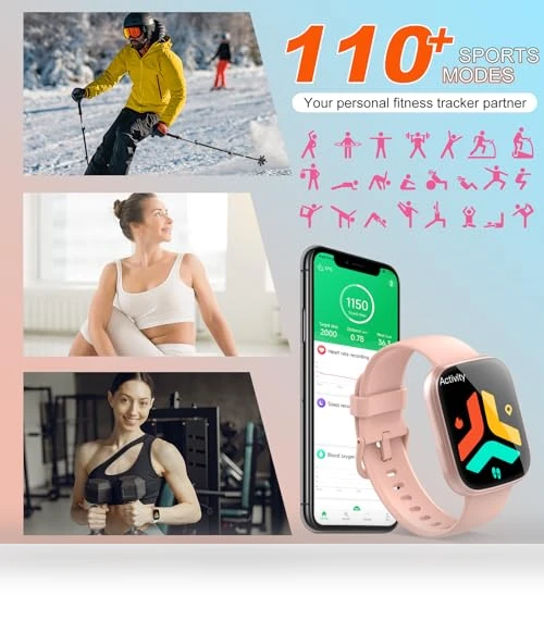 Smart Watch with Bluetooth Call, 1.95" HD Touch Screen, Fitness & Sleep Tracker — Smartwatches, Puqo
