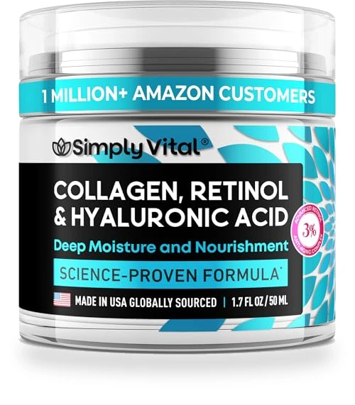 Anti-Aging Face Moisturizer with Collagen, Retinol & Hyaluronic Acid — Beauty & Personal Care, SimplyVital