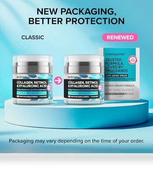 Anti-Aging Face Moisturizer with Collagen, Retinol & Hyaluronic Acid — Beauty & Personal Care, SimplyVital