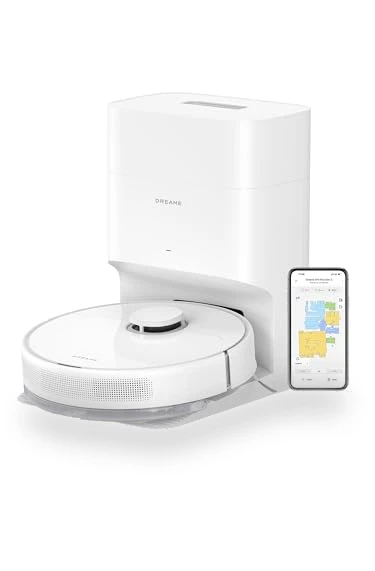 Robot Vacuum and Mop with Self-Emptying Base, 6000 Pa Suction, LiDAR Navigation — Smart Cleaning Robots, Dreame