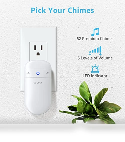 Wireless Door Chime with 500ft Range, 52 Chime Options — Kits