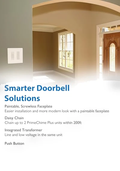 Electric Doorbell Kit with Selectable Ring Chimes — Push Buttons, NICOR Lighting