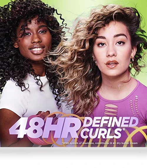 Curl Nourish Air Dry Cream, Sulfate Free Defining Butter Leave-in Conditioner — Hair Nourishing Oils, Garnier