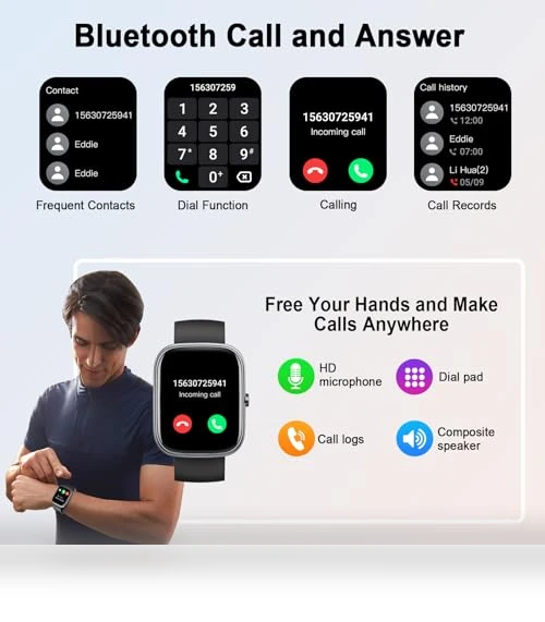 2025 HD 1.91" Smartwatch with Call Function, 112+ Sports Modes, Fitness Tracker — Smartwatches, uaue