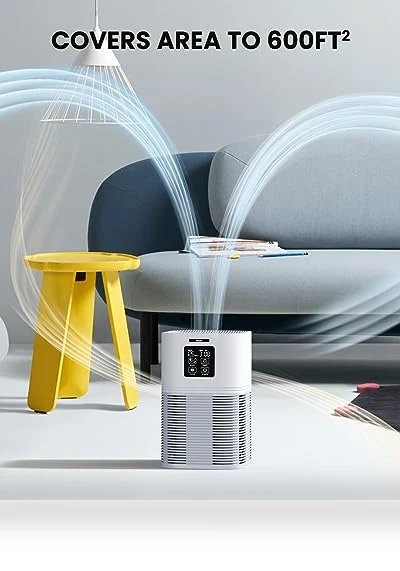 HEPA Air Purifier for Large Room up to 600 sq.ft with Fragrance Sponge — Electrostatic Air Purifiers, VEWIOR