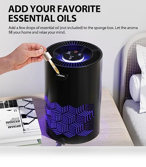HEPA Air Purifier with RGB Lights for Bedroom — Electrostatic Air Purifiers, FreAire