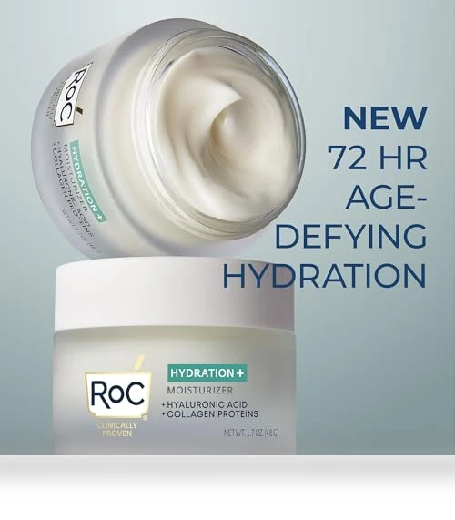 Hyaluronic Acid Moisturizer Face Cream with Retinol Eye Cream — Beauty & Personal Care, RoC