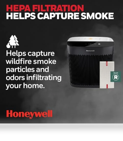 HEPA Air Purifier for Extra-Large Rooms with Air Quality Monitor — Air Purifier Components & Enhancements, Honeywell