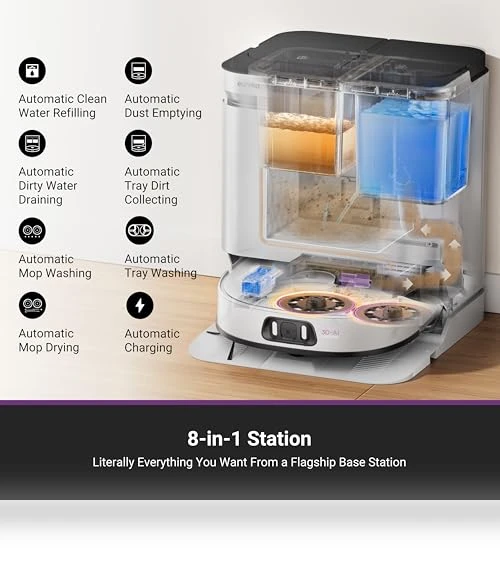 Ultra Robot Vacuum and Mop with Self Emptying Base — Smart Cleaning Robots, Eureka