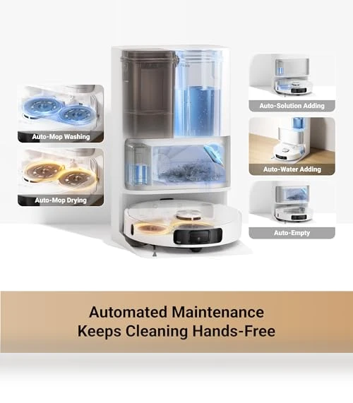 Robot Vacuum and Mop with 10,000Pa Suction, MopExtend Technology — Smart Cleaning Robots, Dreame