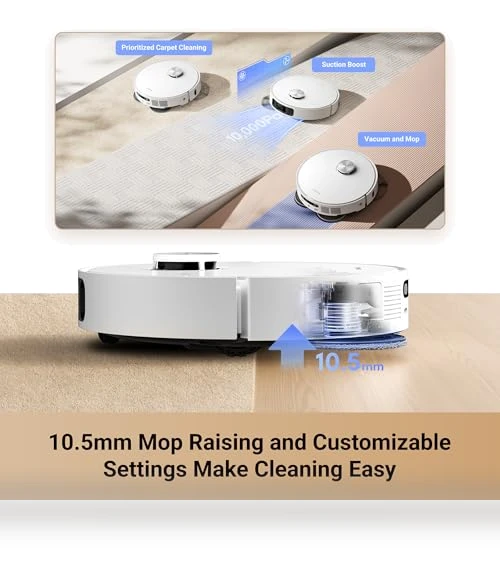 Robot Vacuum and Mop with 10,000Pa Suction, MopExtend Technology — Smart Cleaning Robots, Dreame