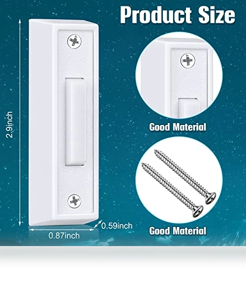 Lighted Doorbell Button with LED Light — Push Buttons, Saillong