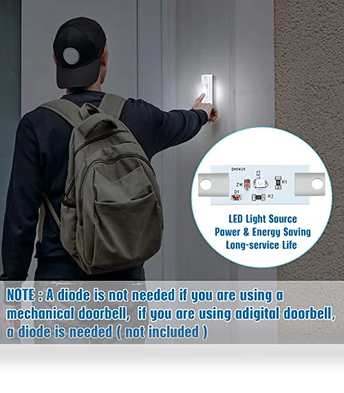 Lighted Doorbell Button with LED Light — Push Buttons, Saillong