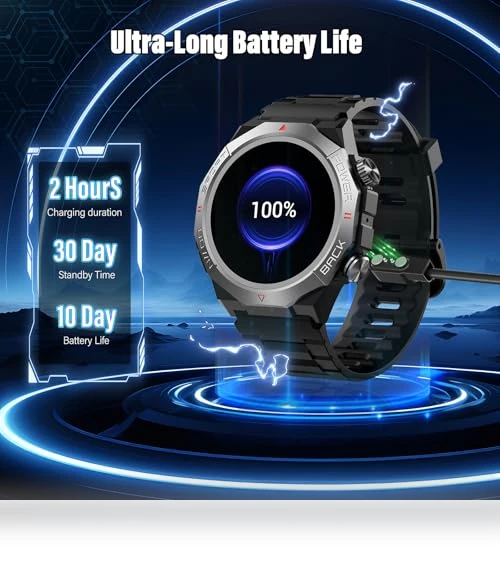 Military Smart Watch with Call Function, 1.39" HD Display, 110+ Sport Modes, IP68 Waterproof — Smartwatches, Atheewon