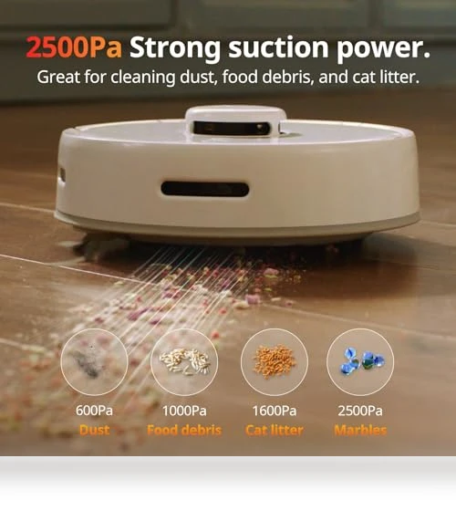 Mini Robot Vacuum and Mop Combo with Self-Emptying Base, LiDAR Navigation — Smart Cleaning Robots, SwitchBot
