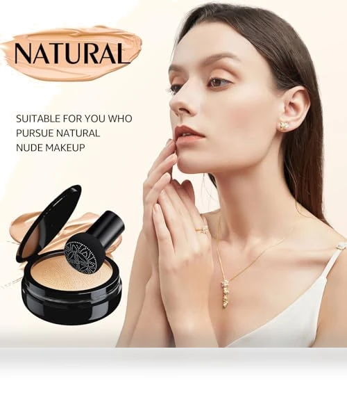 Mushroom Head Air Cushion CC Cream - BB Cream Face Makeup Foundation for Mature Skin — Concealer, OETUIOW