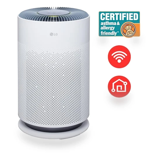 360 Air Purifier with NanoFiber True HEPA Filter, WiFi, Air Quality Monitor — Electrostatic Air Purifiers, LG