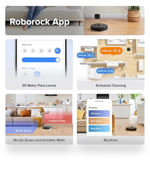 Robot Vacuum and Mop with LiDAR Navigation, 4200Pa Suction — Smart Cleaning Robots, Roborock