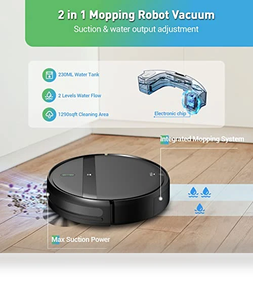 Smart Robot Vacuum and Mop Combo with WiFi/Alexa/App Control — Smart Cleaning Robots, Kilgone