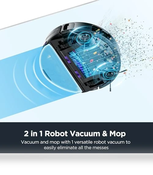 Robot Vacuum and Mop Combo with Self Emptying Station, 4000Pa Suction, LiDAR Navigation — Smart Cleaning Robots, Eureka